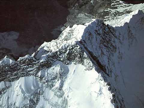 
Looking Straight Down On Lhotse Summit Oct 21, 1991 - Ballooning Over Everest book
